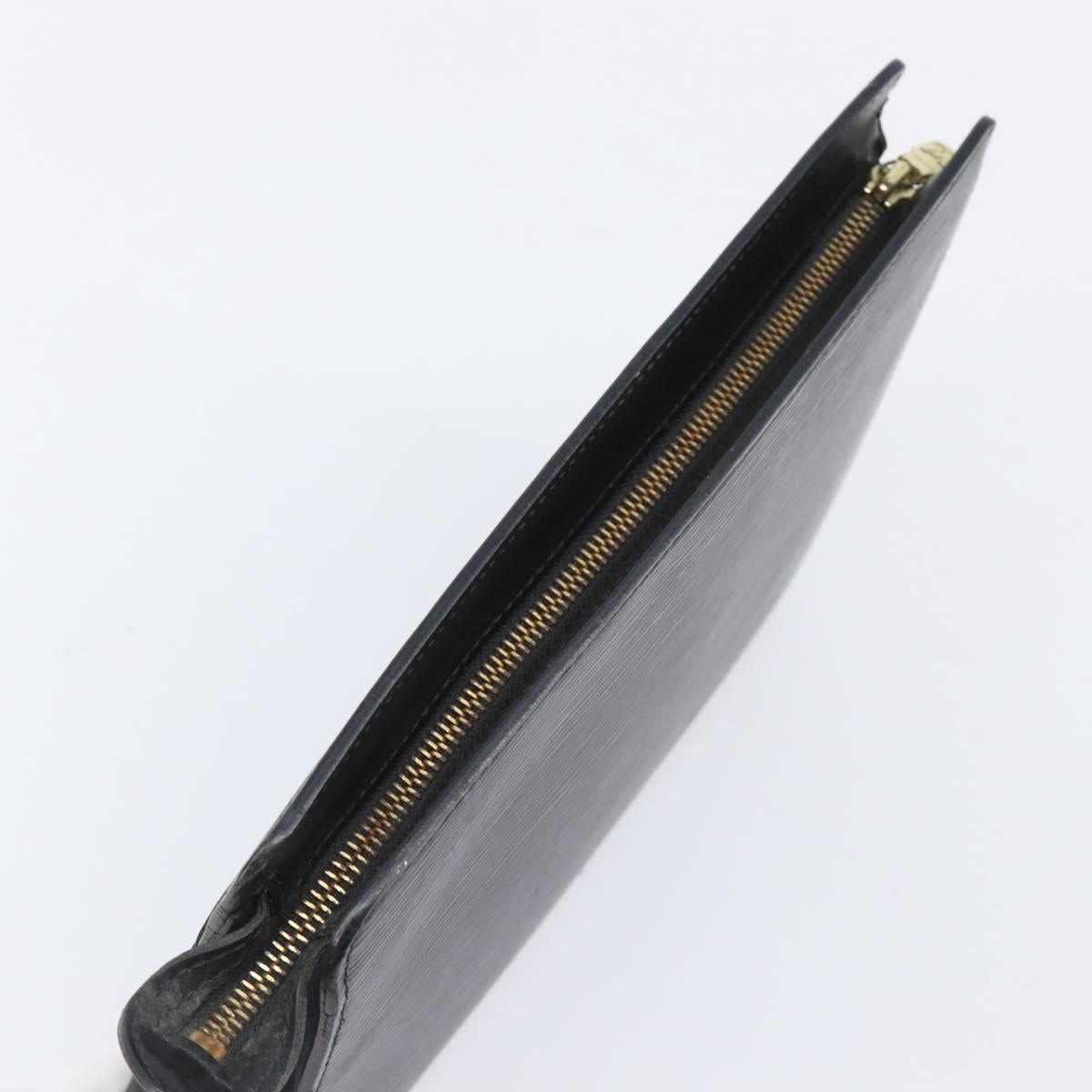 LOUIS VUITTON Epi Pochette Homme Clutch Bag Black M52522 LV Auth 202850