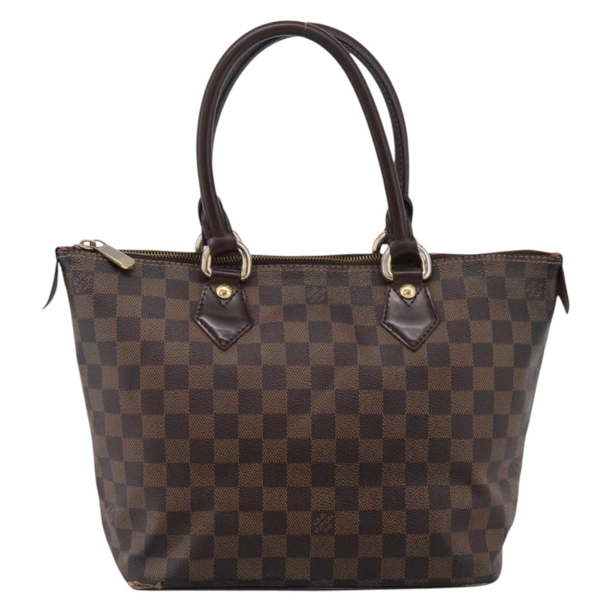 LOUIS VUITTON Damier Ebene Saleya PM Tote Bag N51183 LV Auth 202851
