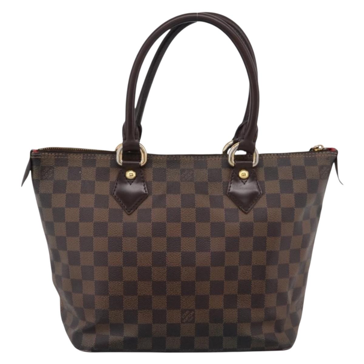 LOUIS VUITTON Damier Ebene Saleya PM Tote Bag N51183 LV Auth 202851