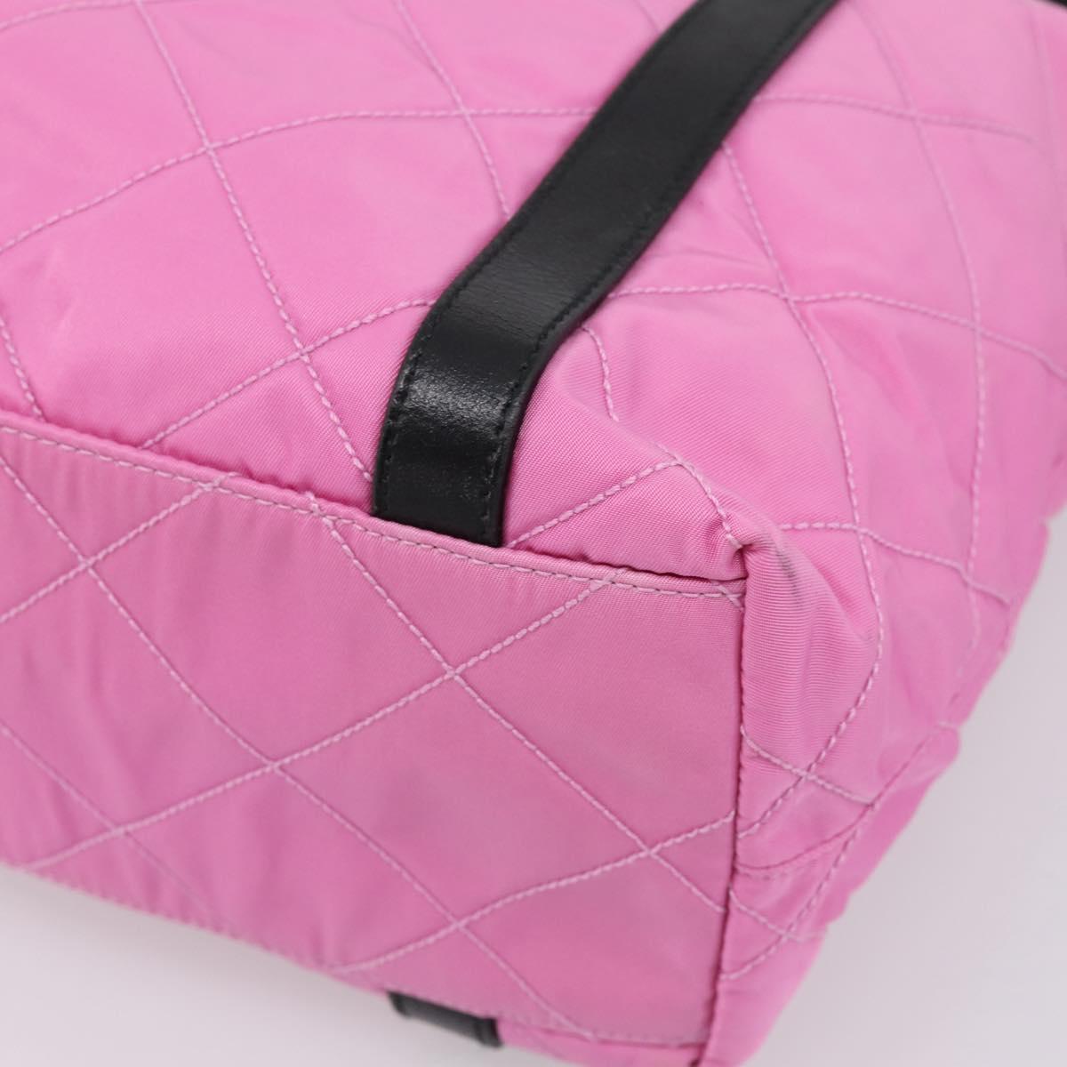 PRADA Shoulder Bag Nylon Pink Black Auth 202854