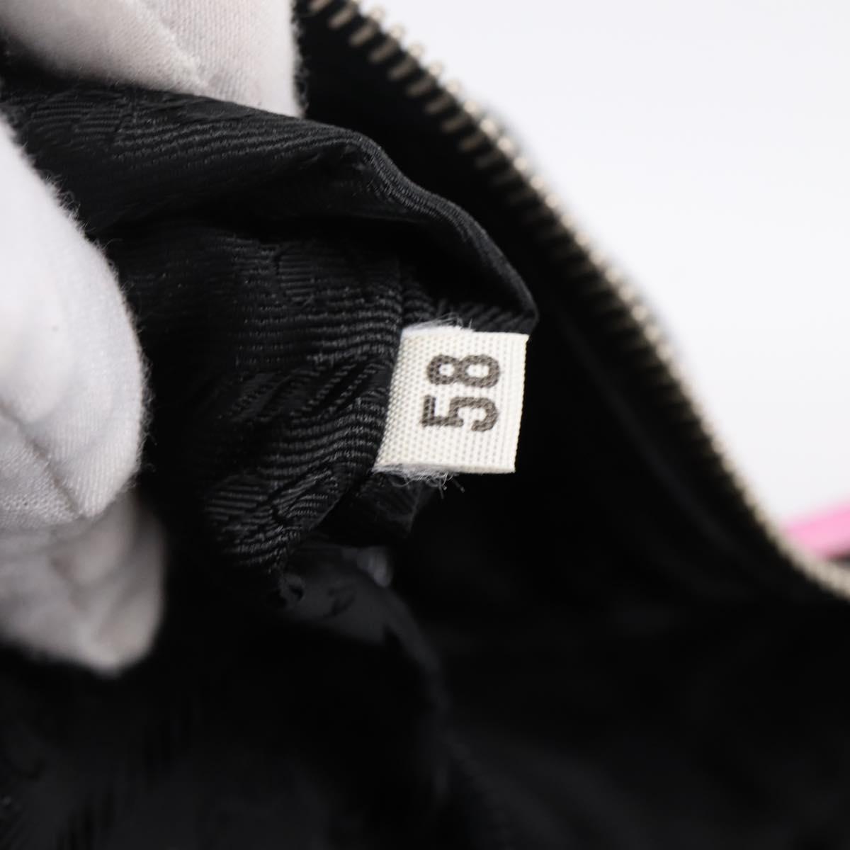 PRADA Shoulder Bag Nylon Pink Black Auth 202854