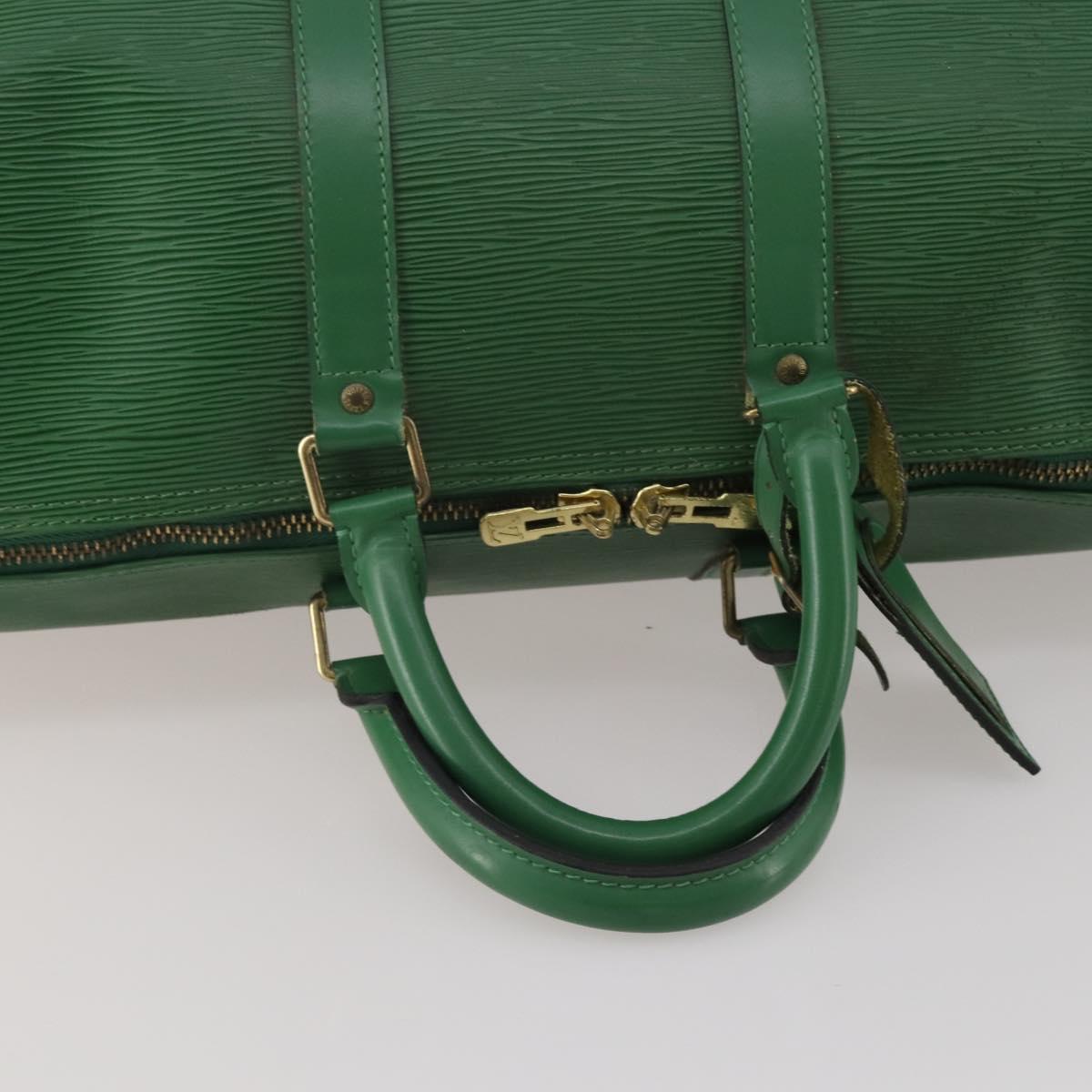LOUIS VUITTON Epi Keepall 45 Boston Bag Green M42974 LV Auth 202856