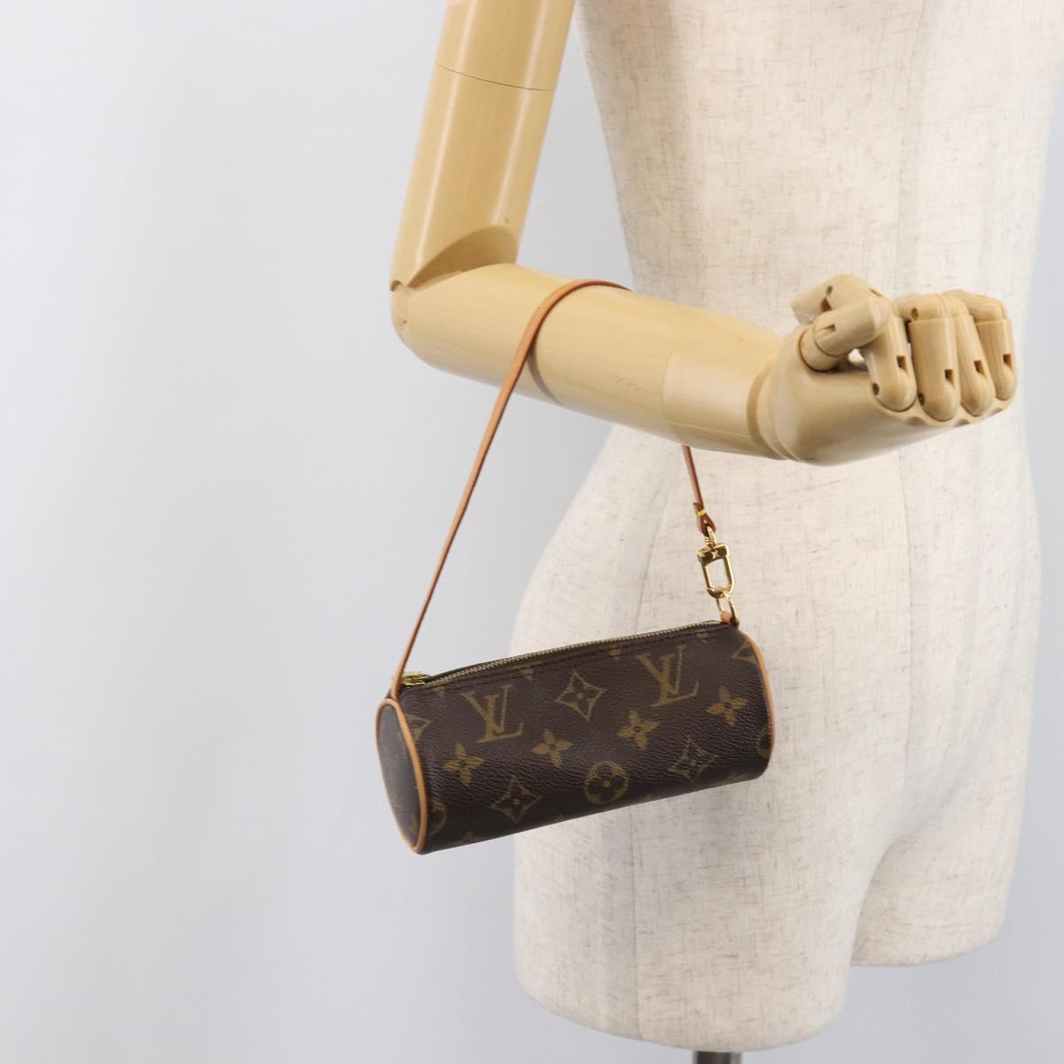 LOUIS VUITTON Monogram Papillon Pouch LV Auth 202862