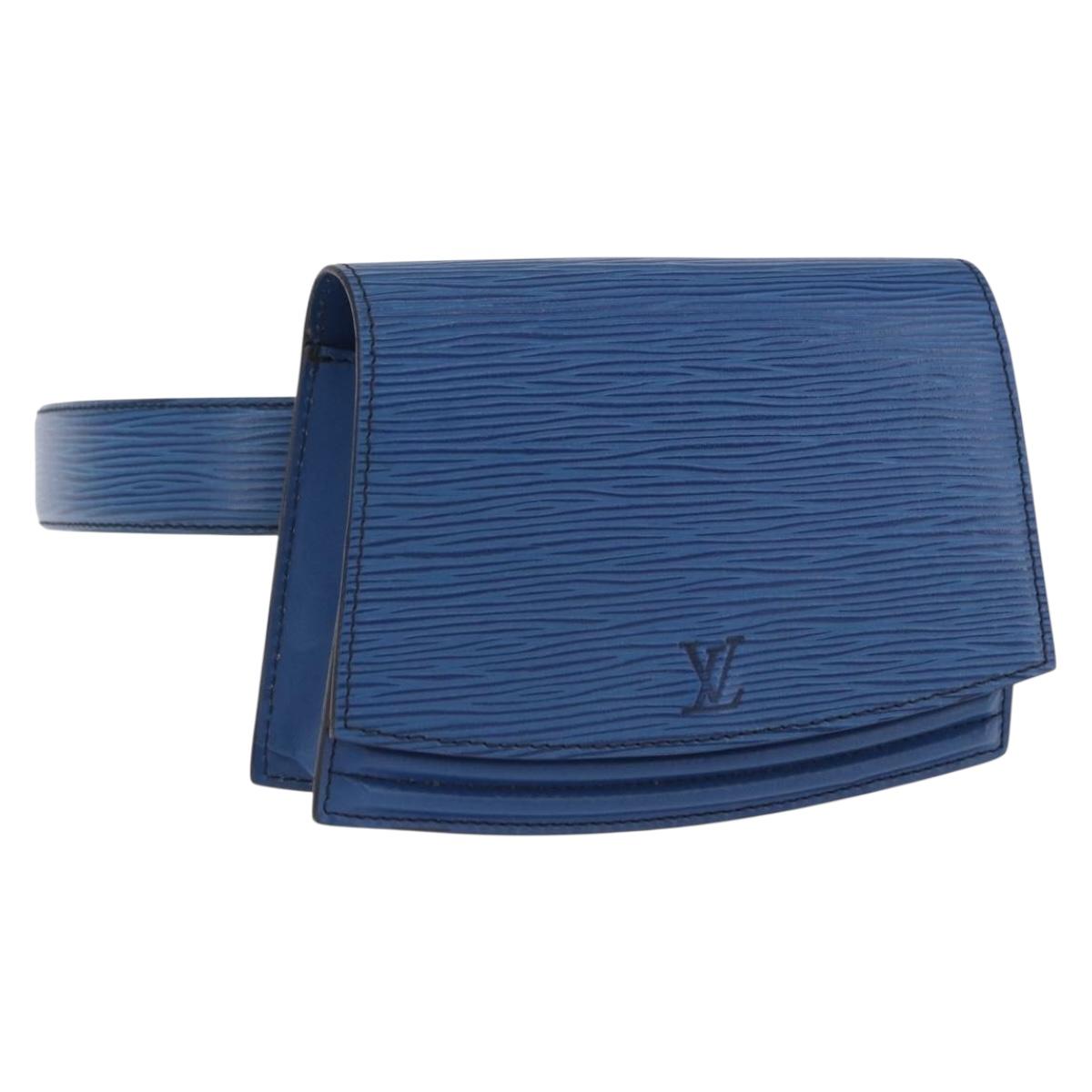 LOUIS VUITTON Epi Ceinture Tilsitt Pochette Waist Bag Blue M52605 Auth 202866A