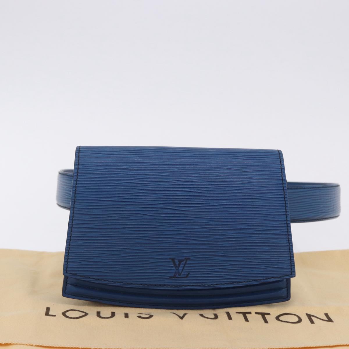 LOUIS VUITTON Epi Ceinture Tilsitt Pochette Waist Bag Blue M52605 Auth 202866A