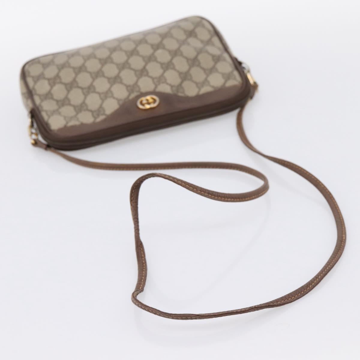 GUCCI GG Supreme Shoulder Bag PVC Beige Gold 97 02 068 Auth 202878