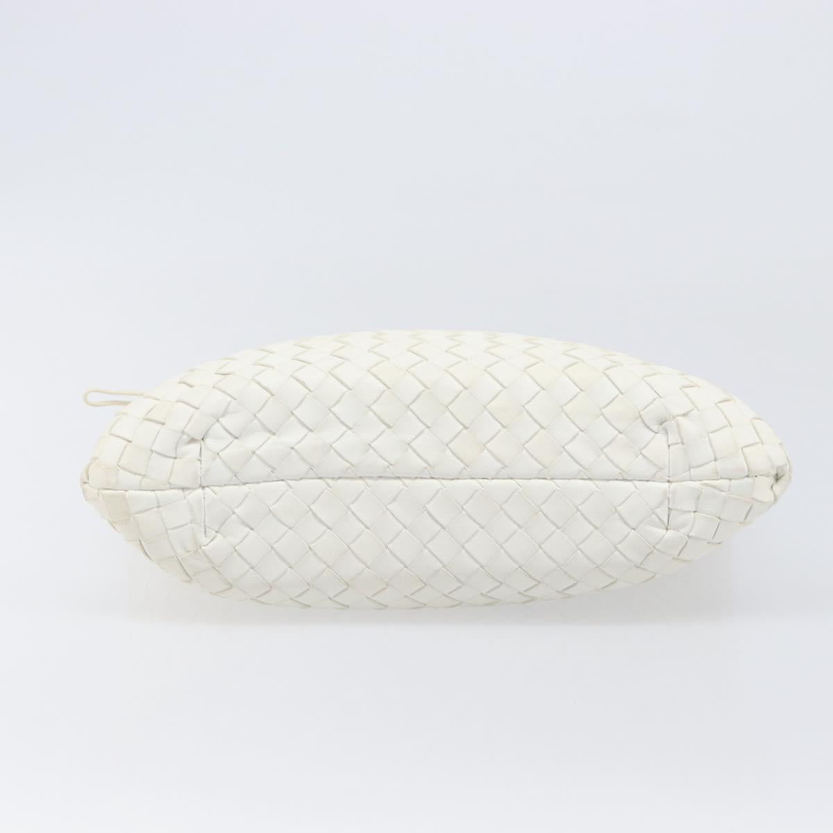 BOTTEGA VENETA INTRECCIATO Hand Bag Leather White 162112 Auth 202883V