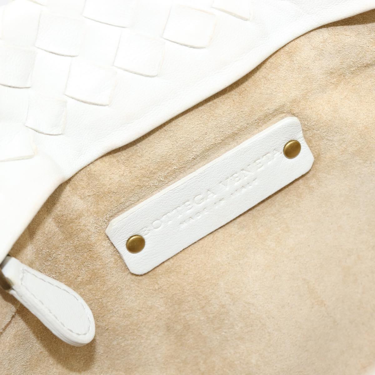 BOTTEGA VENETA INTRECCIATO Hand Bag Leather White 162112 Auth 202883V