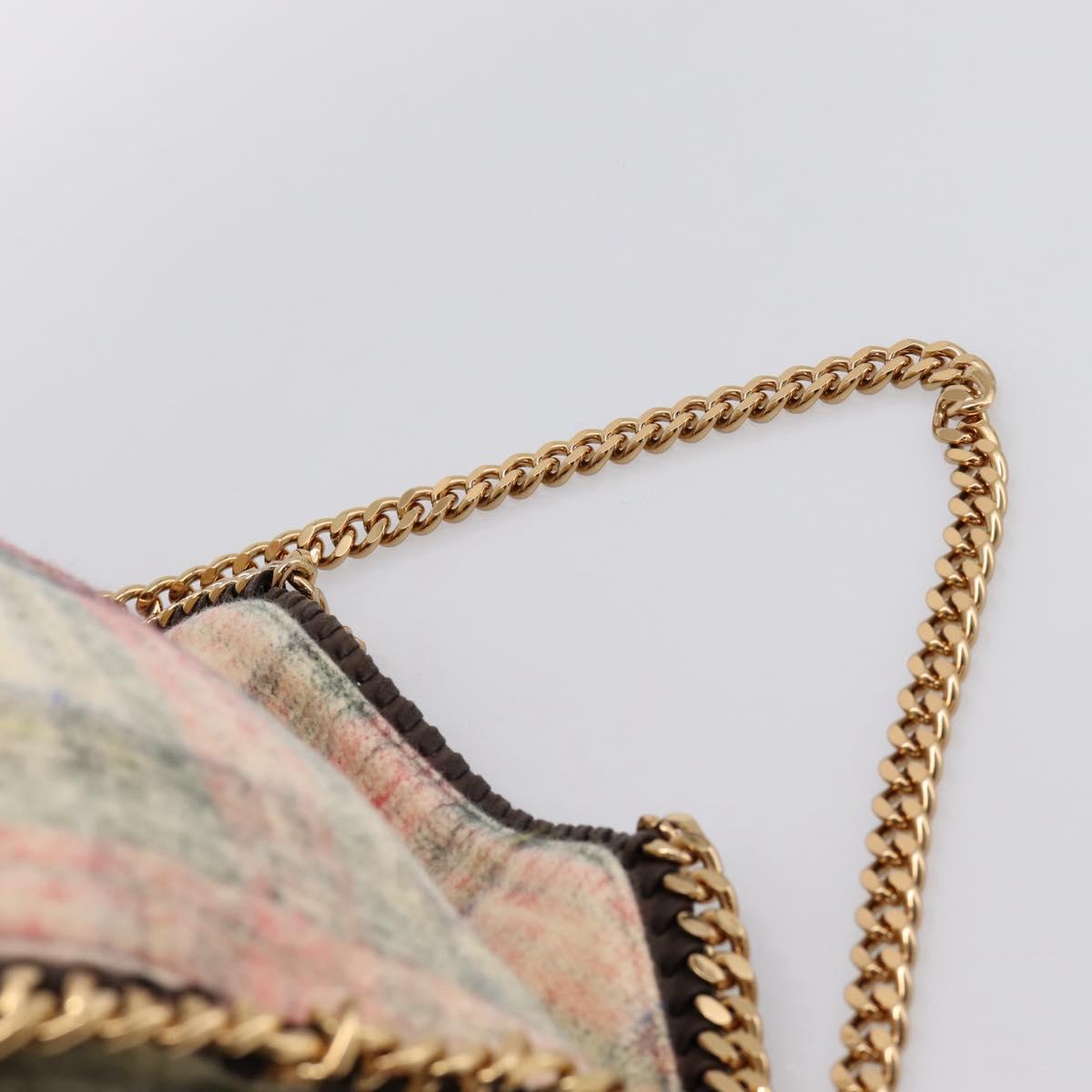 Stella MacCartney Chain Falabella Foldover Bag Wool 2way Multicolor Auth 202891A