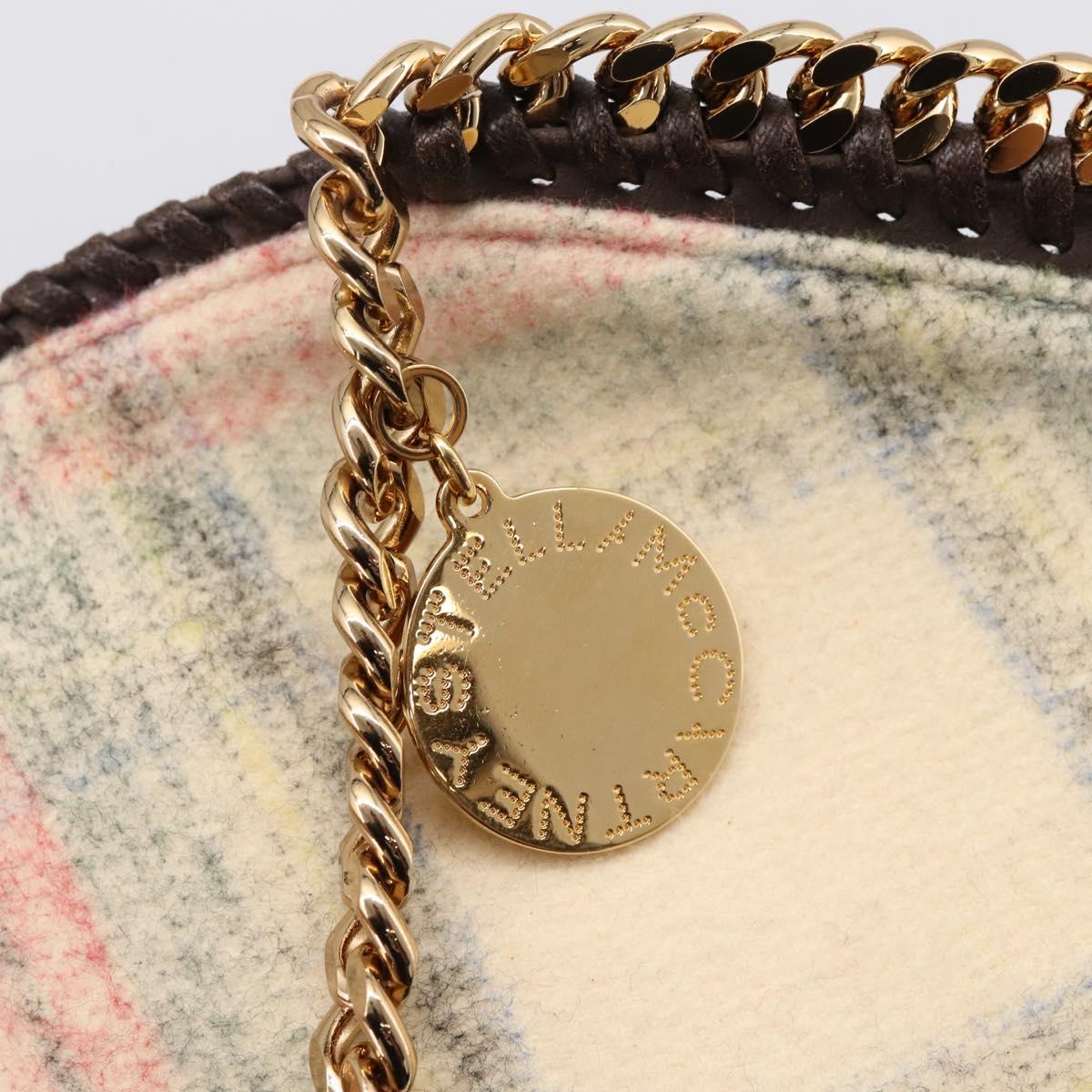 Stella MacCartney Chain Falabella Foldover Bag Wool 2way Multicolor Auth 202891A
