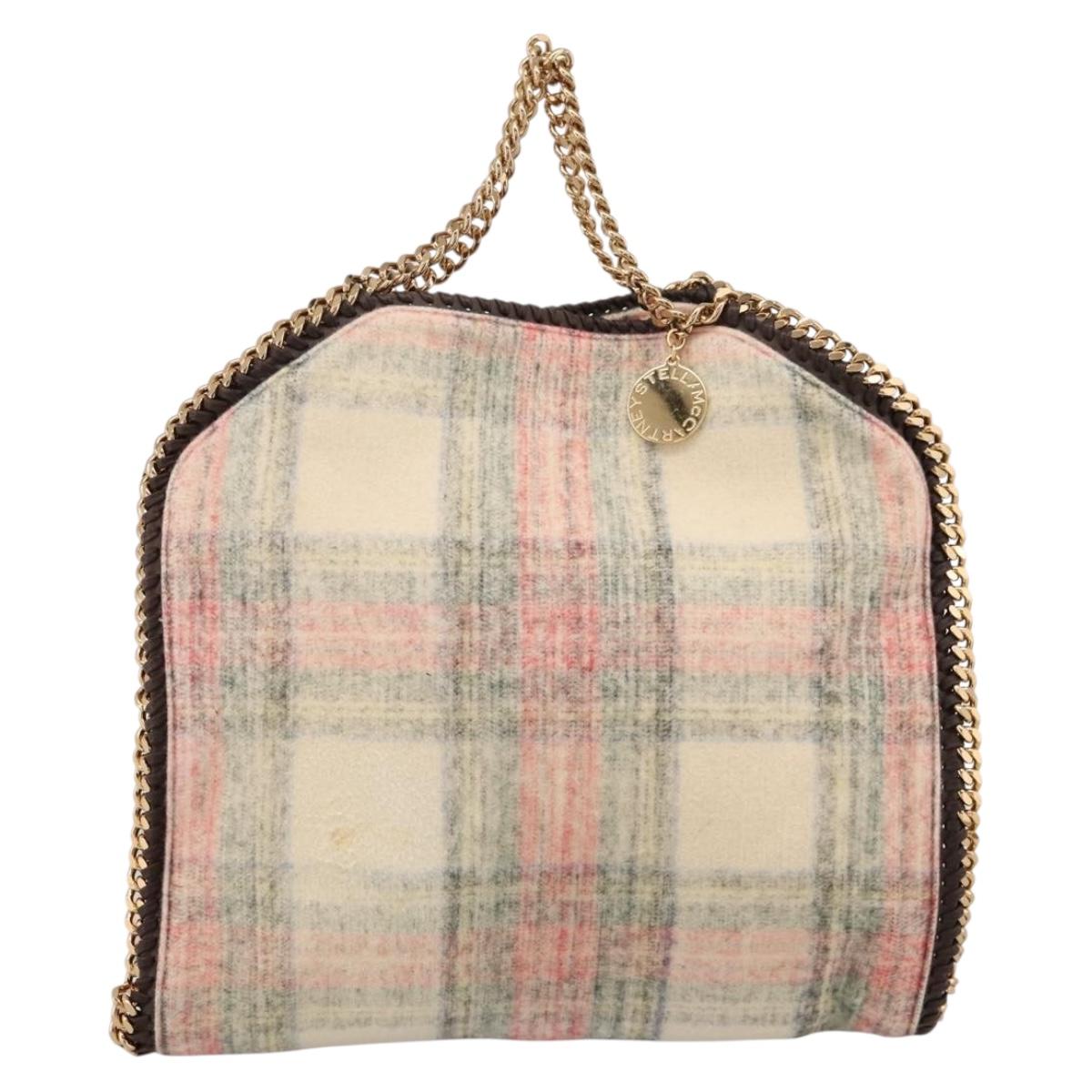 Stella MacCartney Chain Falabella Foldover Bag Wool 2way Multicolor Auth 202891A
