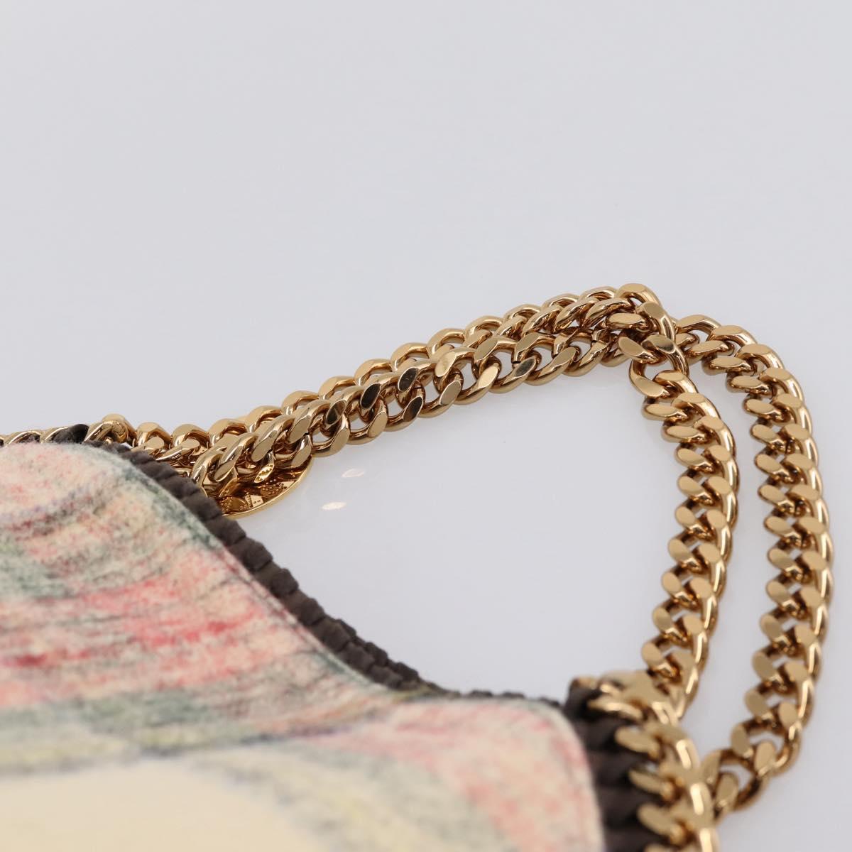 Stella MacCartney Chain Falabella Foldover Bag Wool 2way Multicolor Auth 202891A