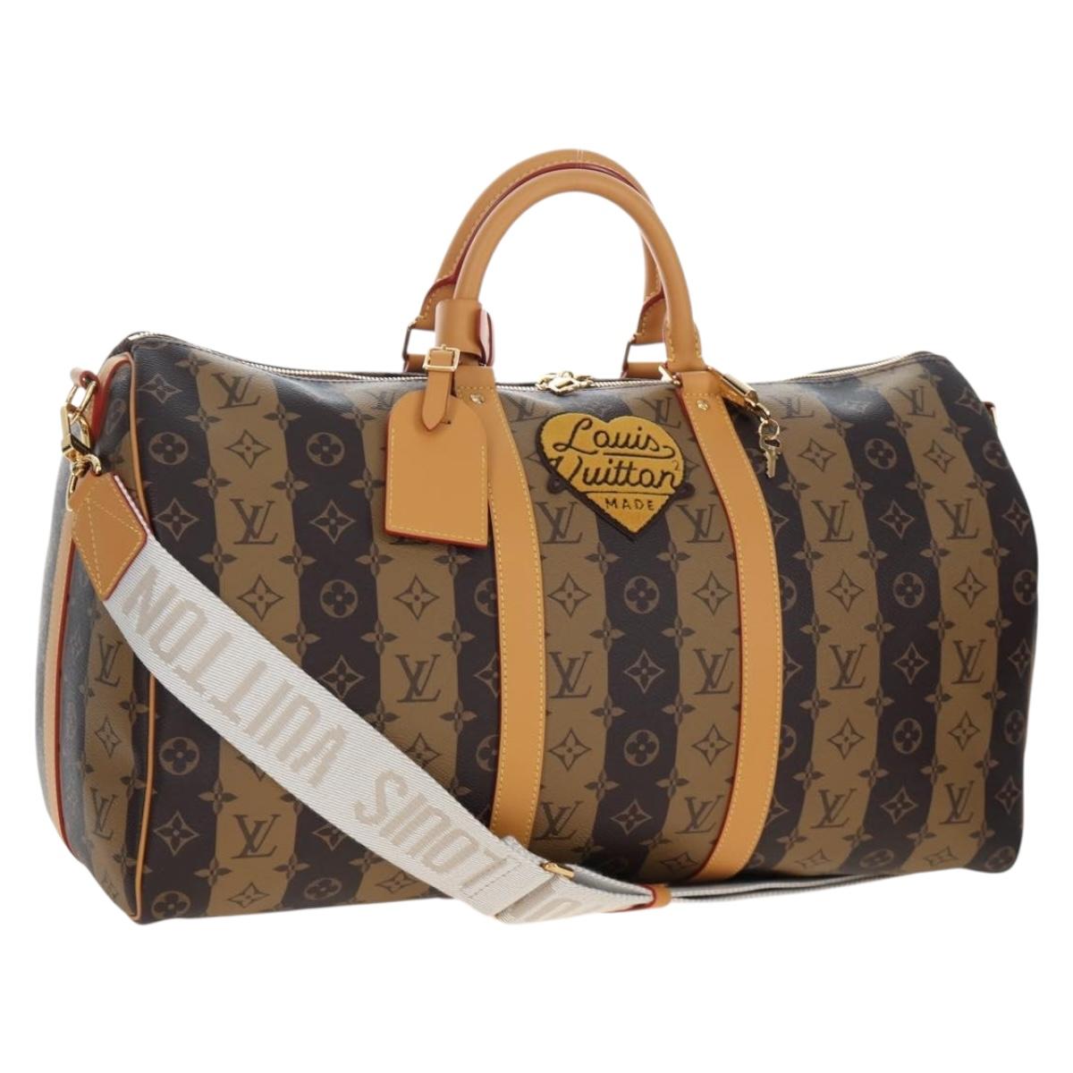 LOUIS VUITTON HUMAN MADE NIGO Keepall Bandouliere 50 Bag M45967 LV Auth 202900SM