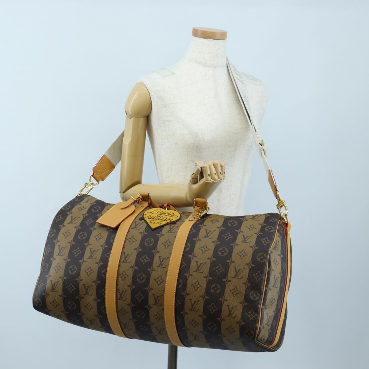 LOUIS VUITTON HUMAN MADE NIGO Keepall Bandouliere 50 Bag M45967 LV Auth 202900SM