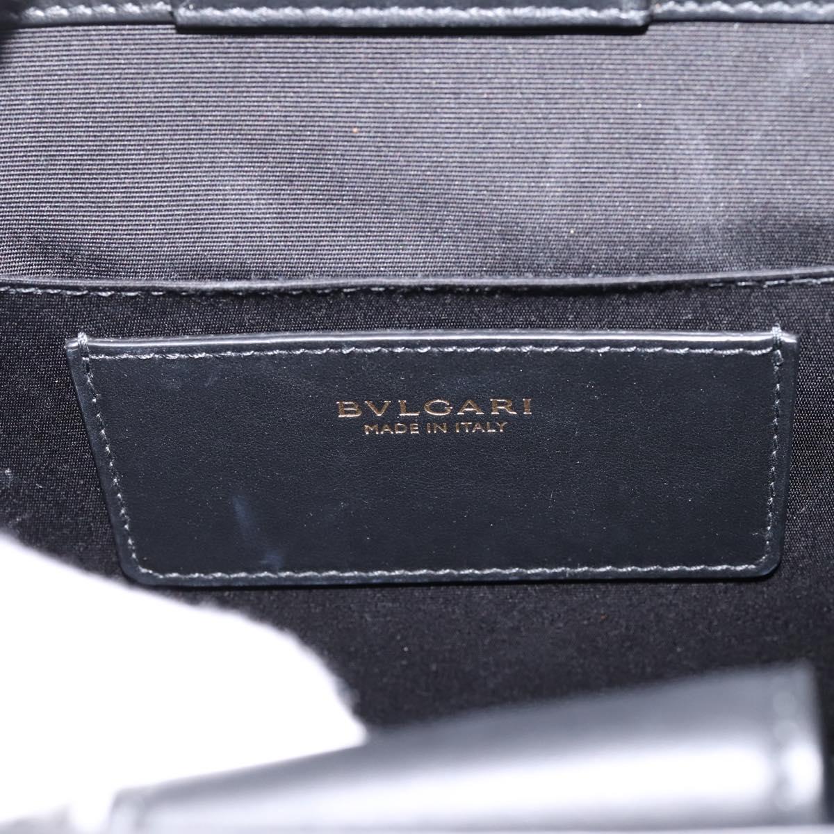 BVLGARI Hand Bag Canvas 2way Beige Gold Auth 202907M