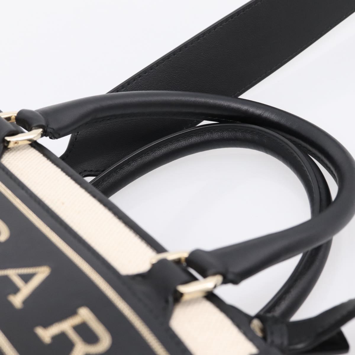 BVLGARI Hand Bag Canvas 2way Beige Gold Auth 202907M