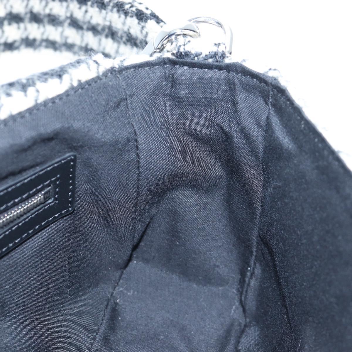 FENDI Newbucket Mamma Baguette Shoulder Bag Wool 2way Black Silver Auth 202909SAV