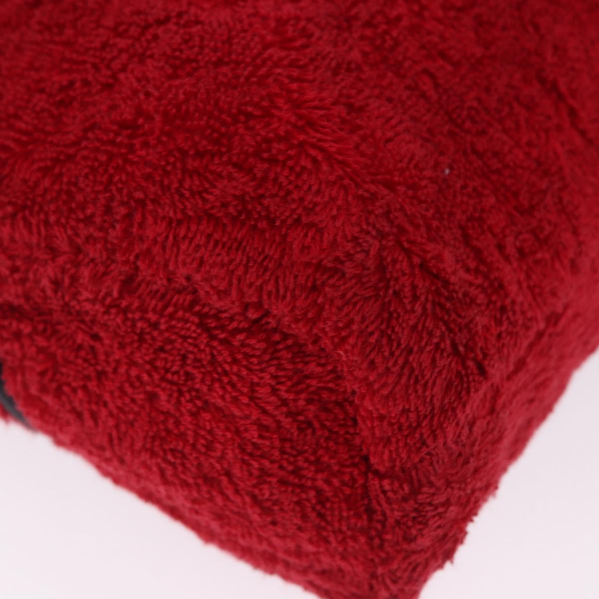 Christian Dior Hand Bag Pile Red Auth 202913