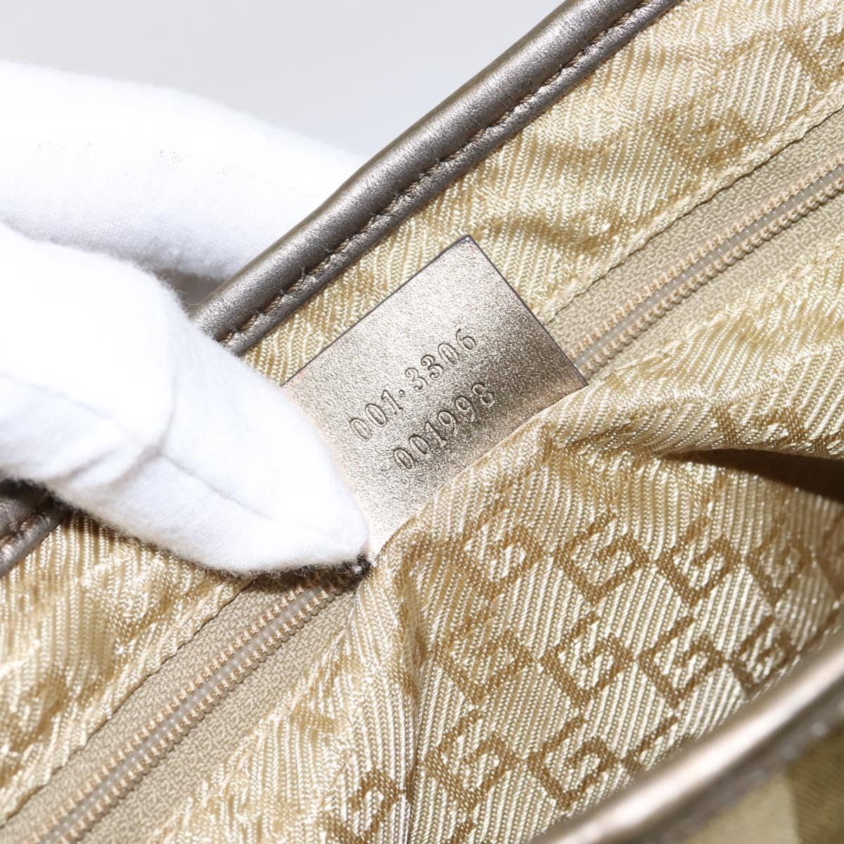 GUCCI Jackie Sherry Line Shoulder Bag Canvas Beige Gold 001 3306 Auth 202921A