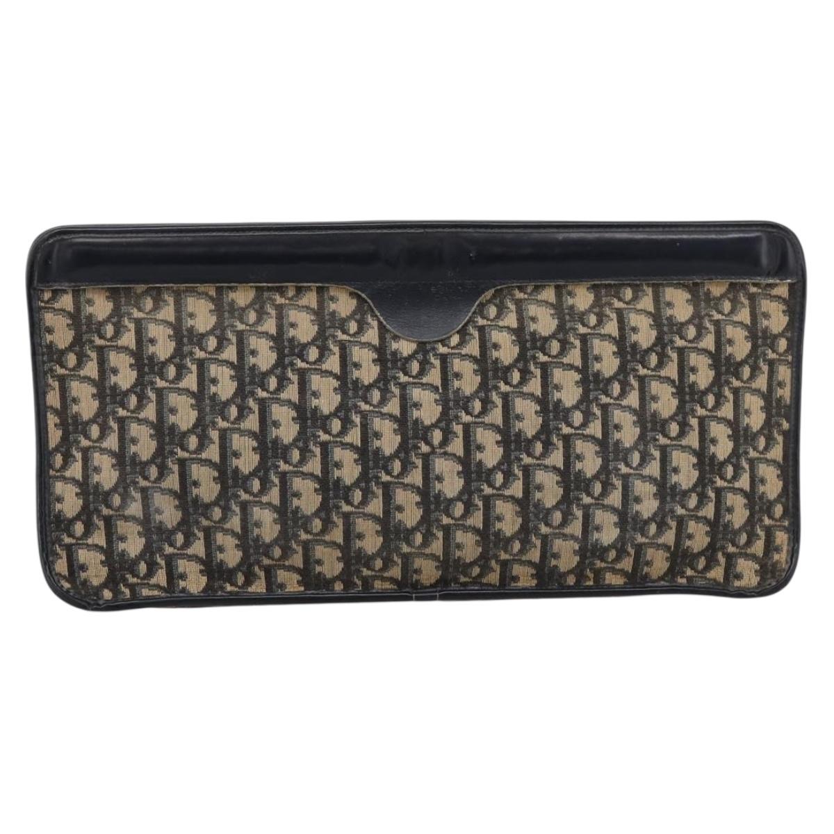 Christian Dior Trotter Canvas Clutch Bag Navy Auth 202928