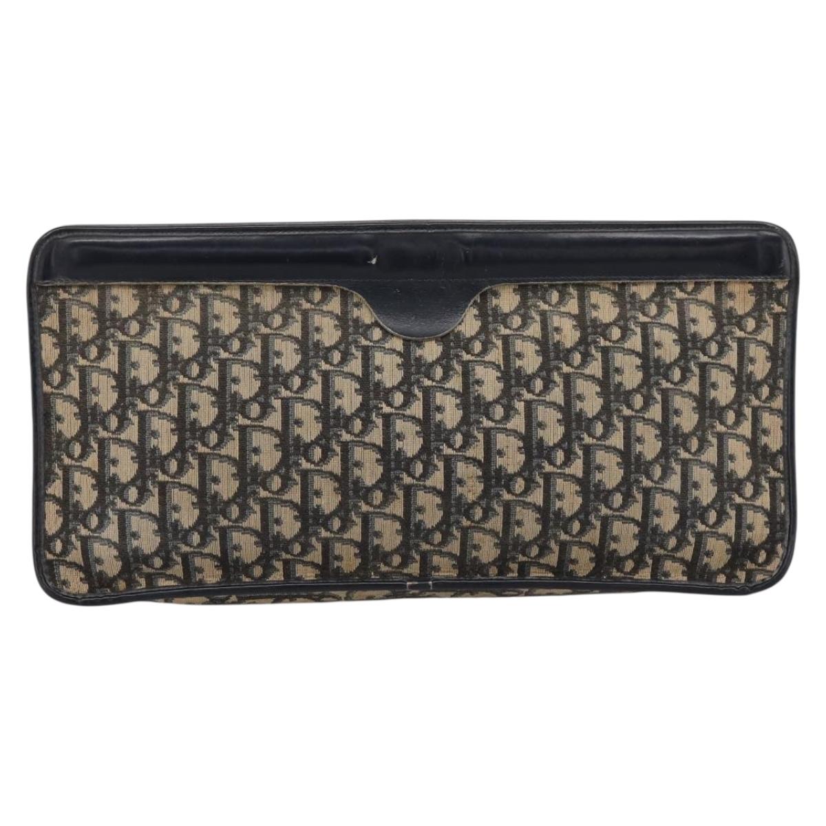 Christian Dior Trotter Canvas Clutch Bag Navy Auth 202928