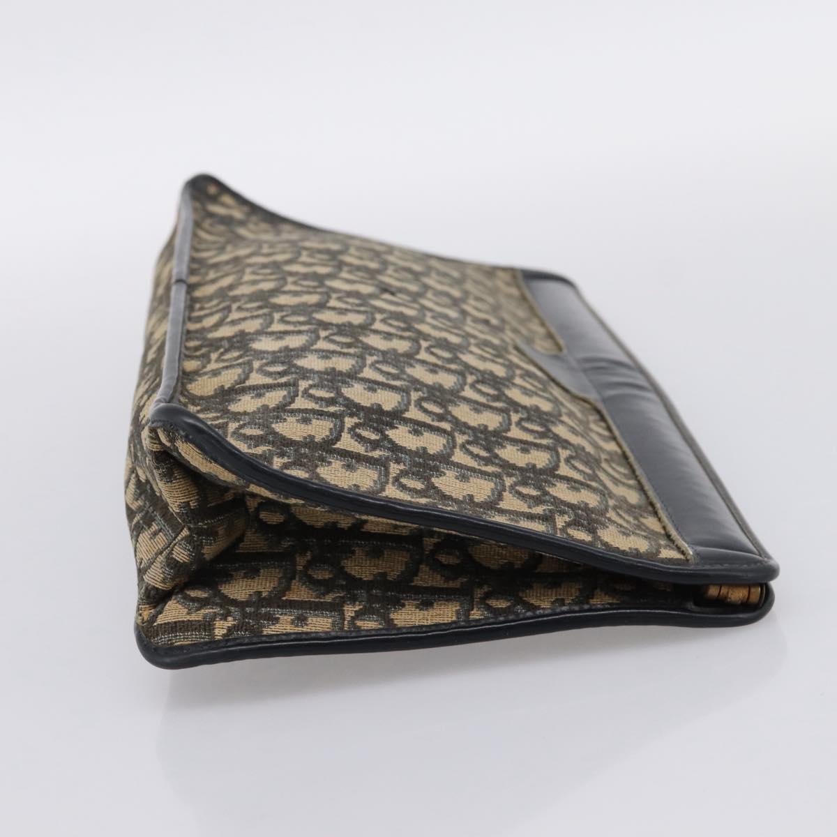 Christian Dior Trotter Canvas Clutch Bag Navy Auth 202928