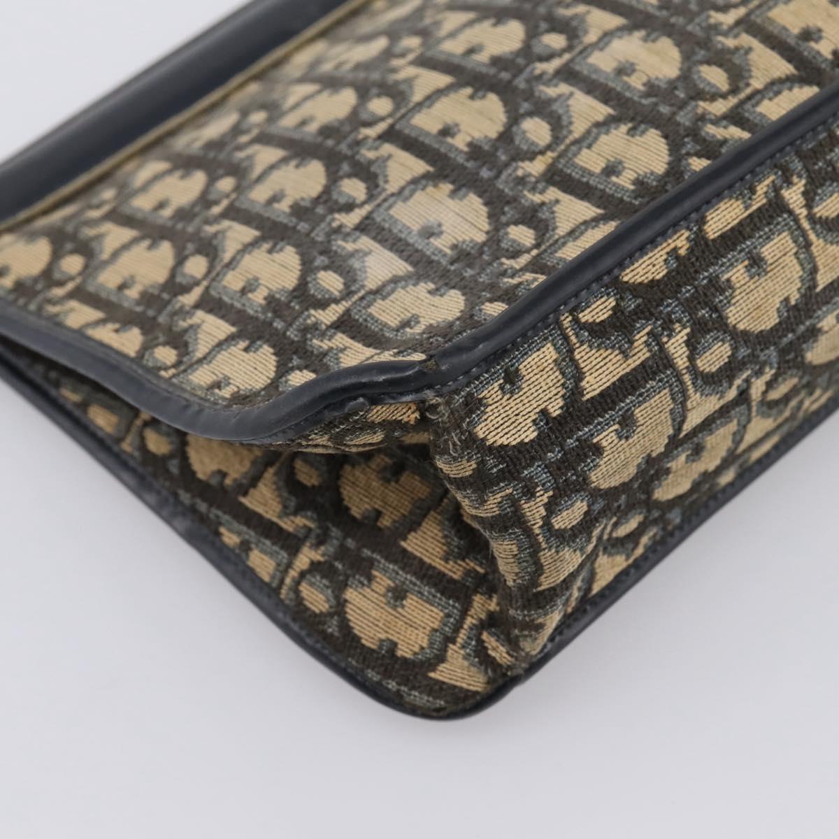 Christian Dior Trotter Canvas Clutch Bag Navy Auth 202928