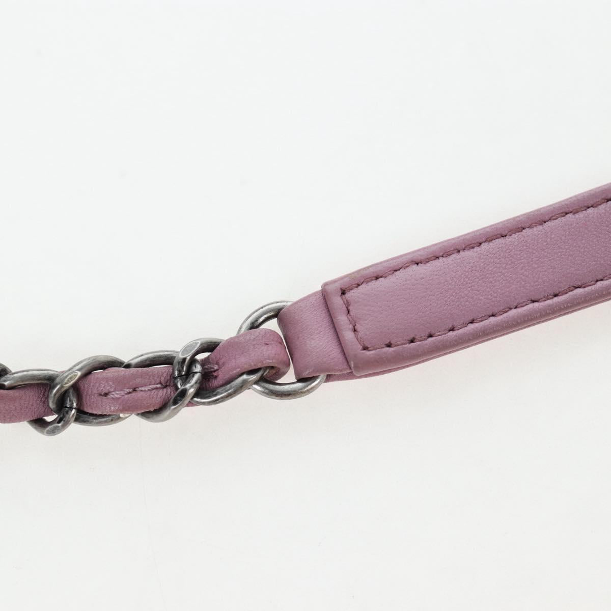 CHANEL Trendy CC Matelasse Chain Bag Lamb Skin 2way Pink CC Auth 202938SAM