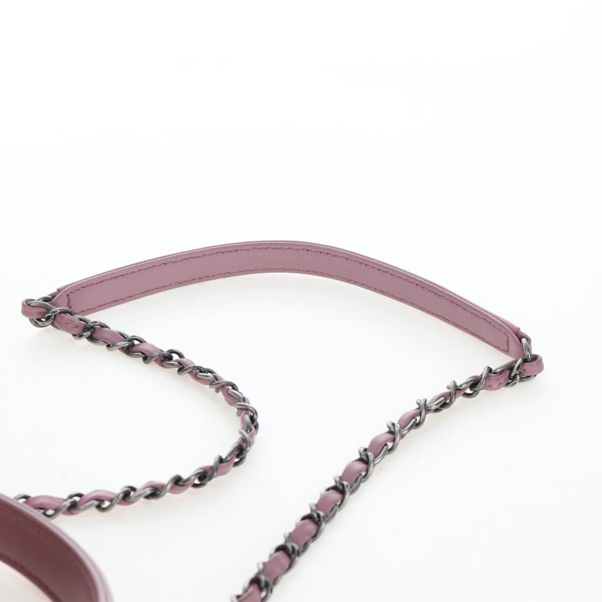 CHANEL Trendy CC Matelasse Chain Bag Lamb Skin 2way Pink CC Auth 202938SAM
