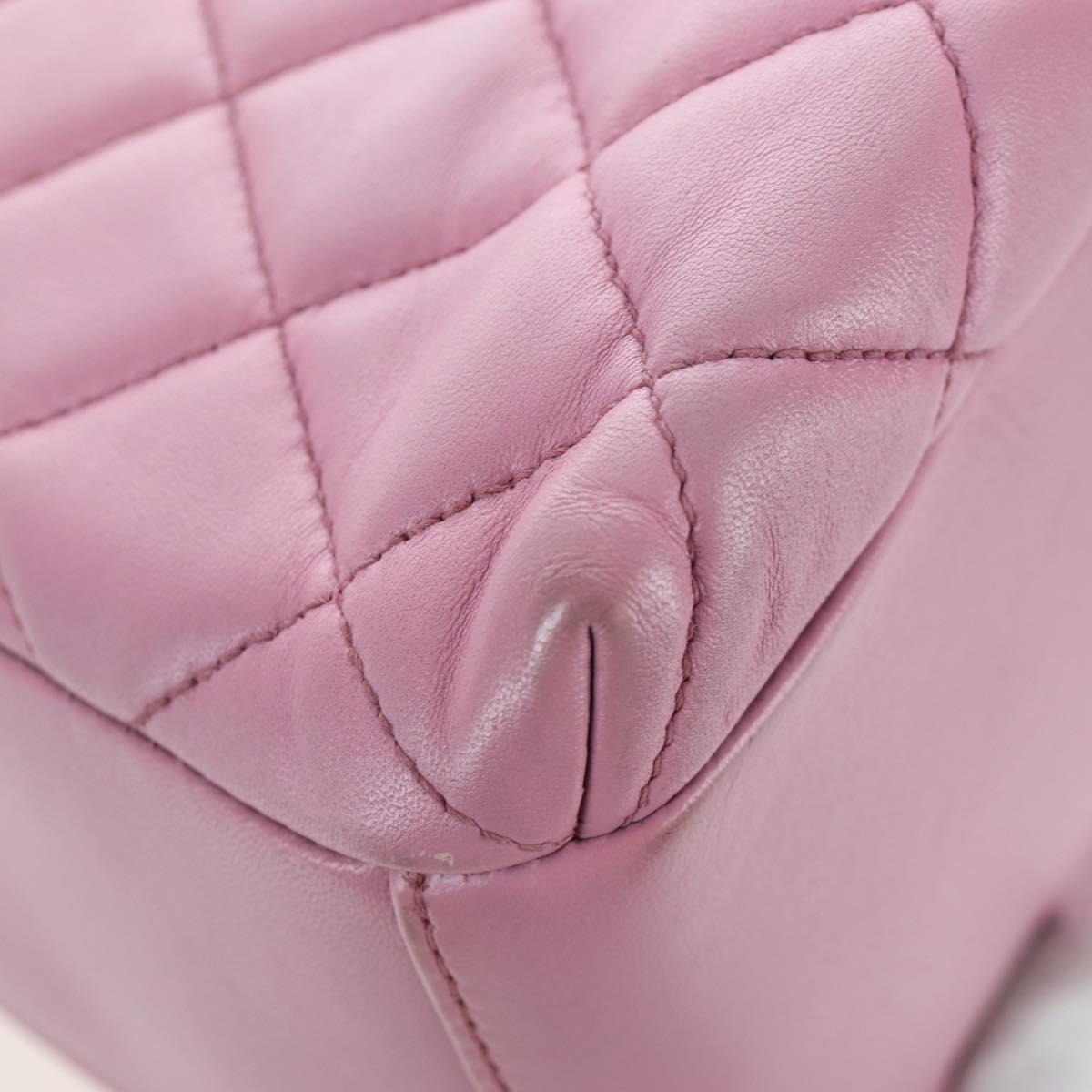 CHANEL Trendy CC Matelasse Chain Bag Lamb Skin 2way Pink CC Auth 202938SAM