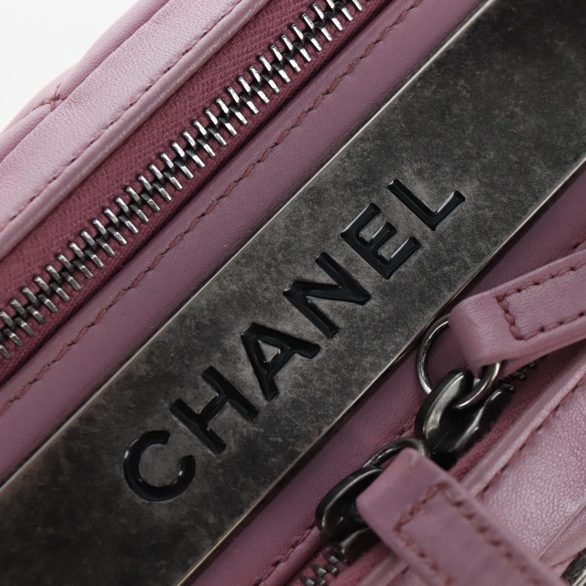 CHANEL Trendy CC Matelasse Chain Bag Lamb Skin 2way Pink CC Auth 202938SAM