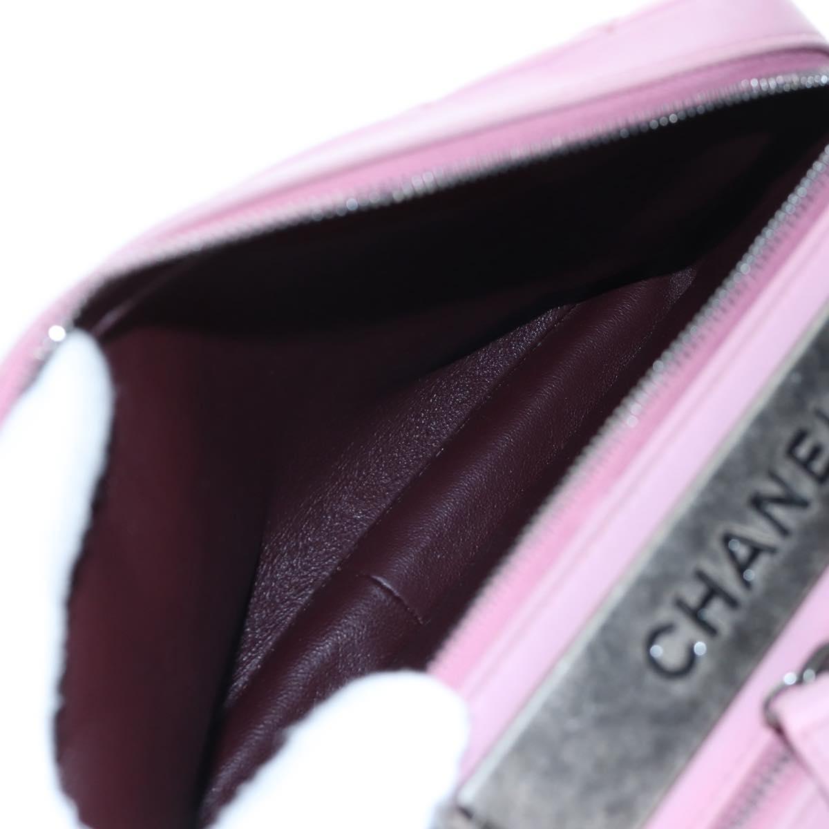 CHANEL Trendy CC Matelasse Chain Bag Lamb Skin 2way Pink CC Auth 202938SAM