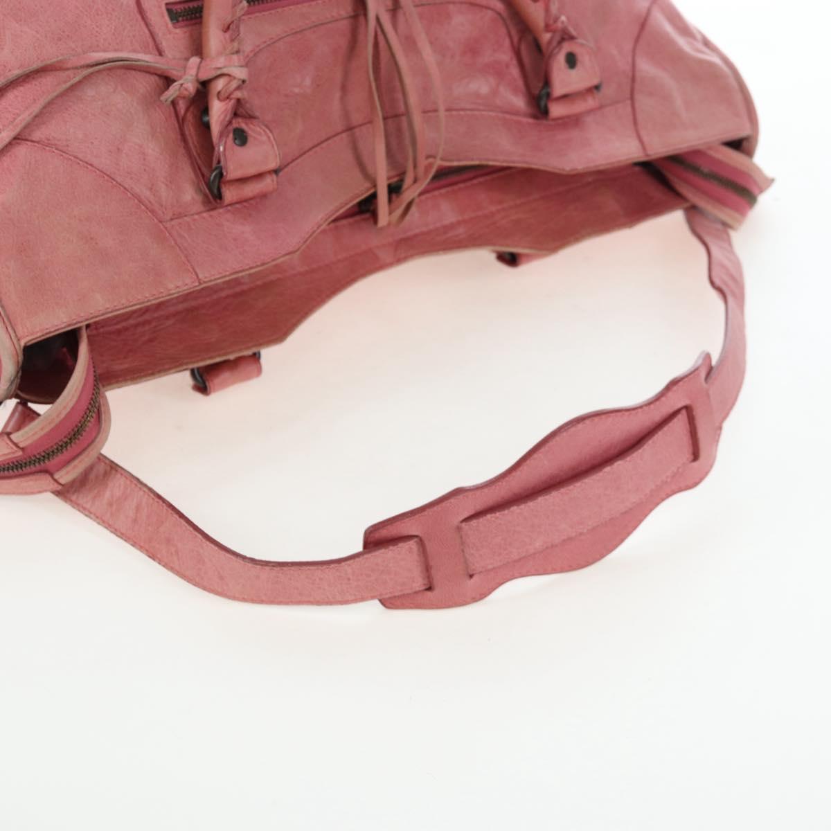 BALENCIAGA The Part Time Hand Bag Leather 2way Pink 168028 Auth 202939V
