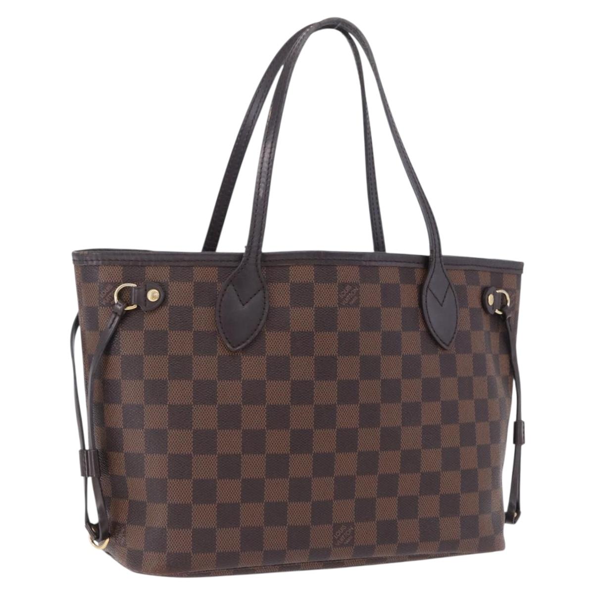 LOUIS VUITTON Damier Ebene Neverfull PM Tote Bag N51109 LV Auth 202940A