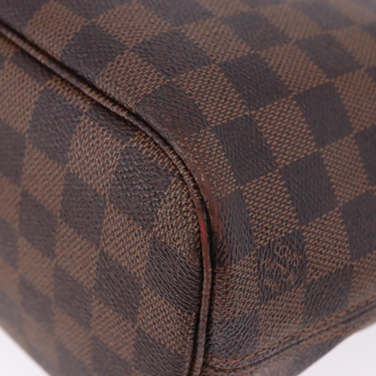 LOUIS VUITTON Damier Ebene Neverfull PM Tote Bag N51109 LV Auth 202940A