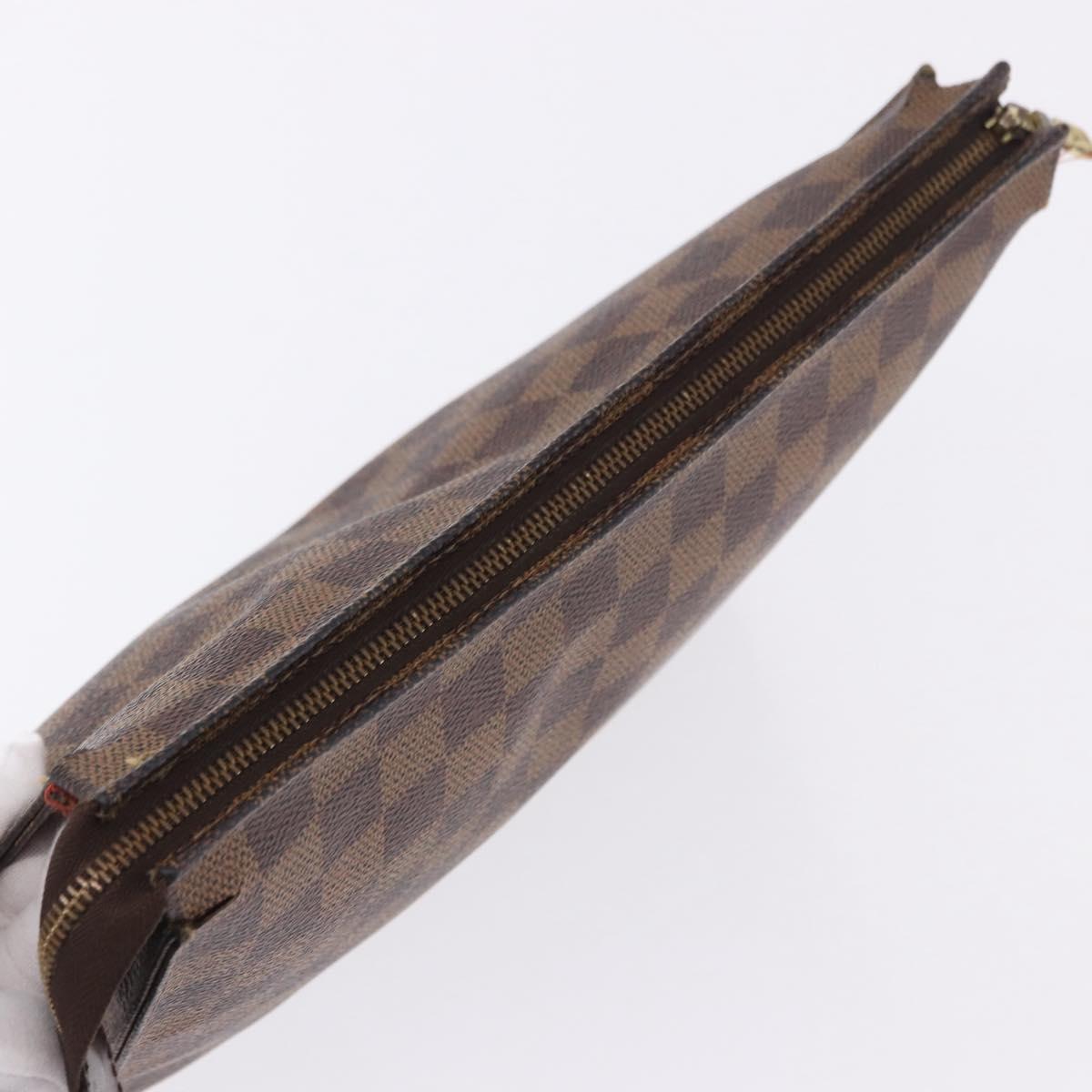 LOUIS VUITTON Damier Ebene Poche Toilette 26 Pouch N47543 LV Auth 202941