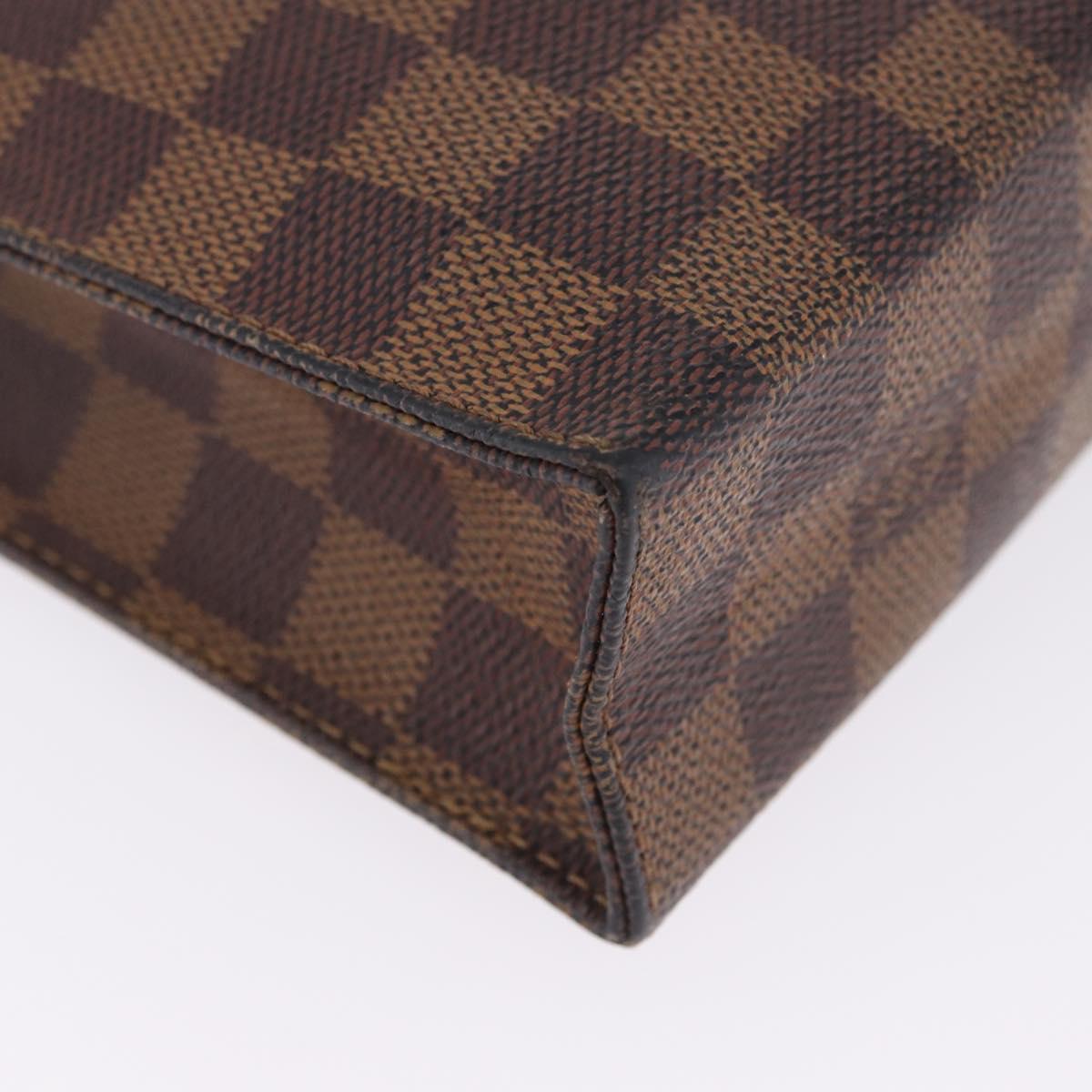 LOUIS VUITTON Damier Ebene Poche Toilette 26 Pouch N47543 LV Auth 202941