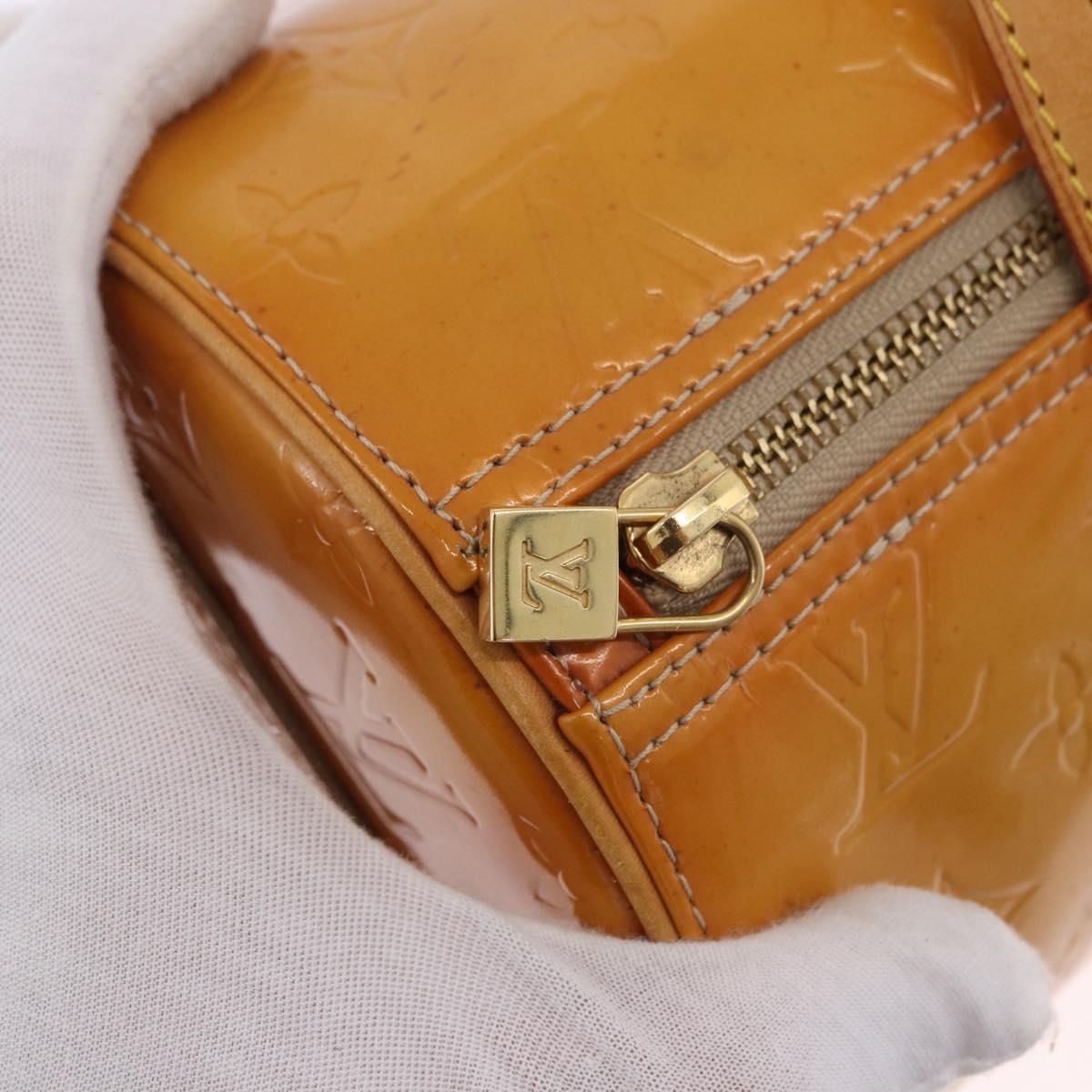 LOUIS VUITTON Monogram Vernis Bedford Hand Bag Beige M91006 LV Auth 202942A