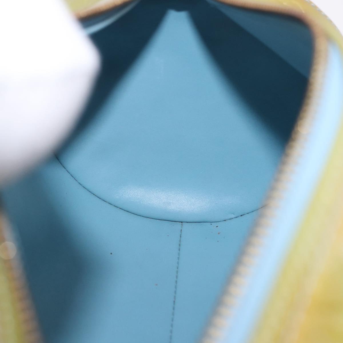LOUIS VUITTON Monogram Vernis Bedford Hand Bag Baby Blue M91007 LV Auth 202943V