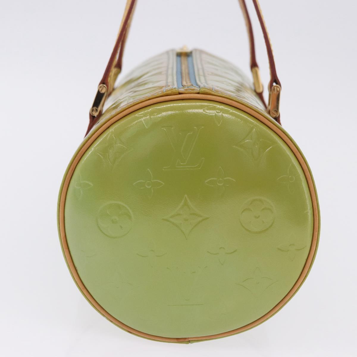 LOUIS VUITTON Monogram Vernis Bedford Hand Bag Baby Blue M91007 LV Auth 202943V