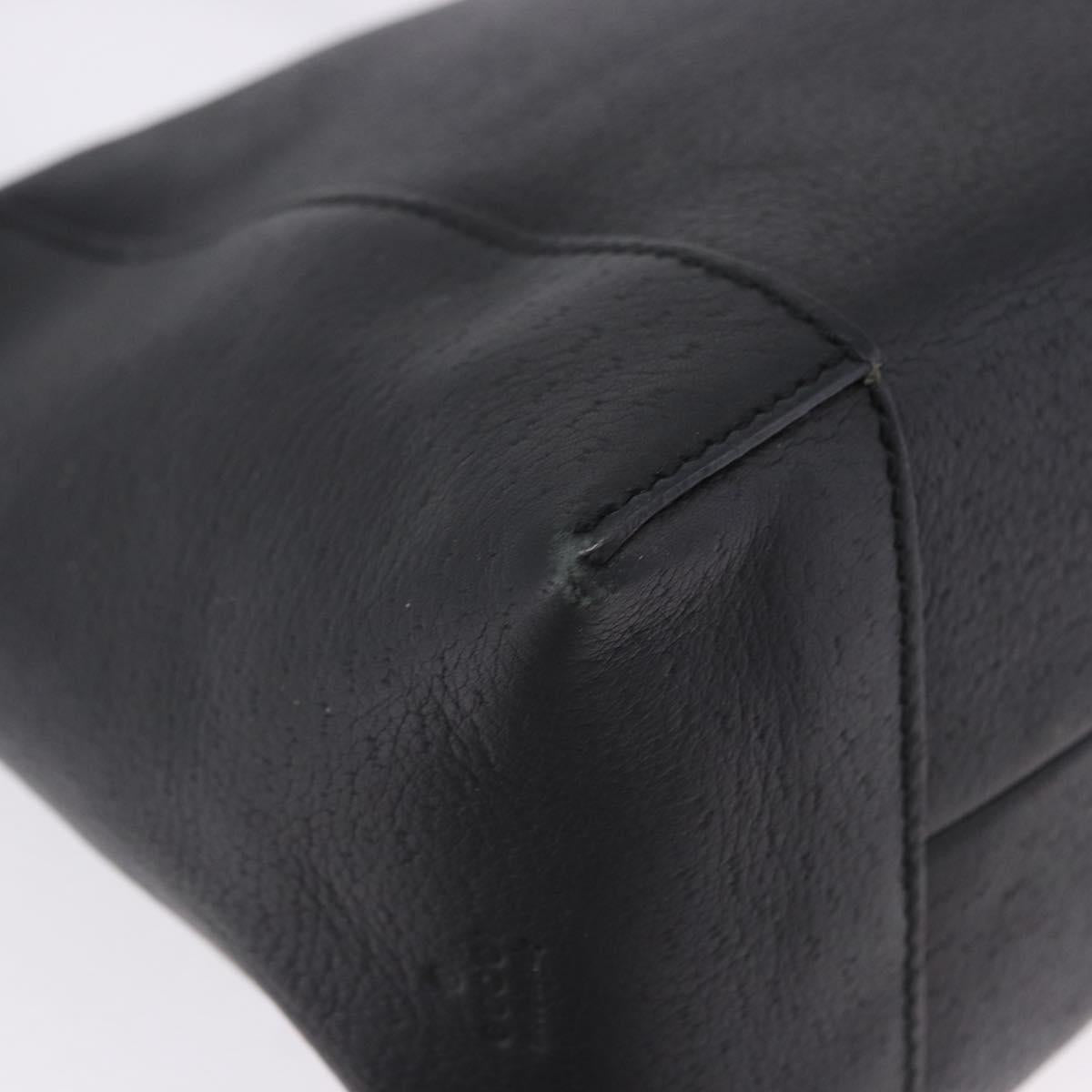 GUCCI Hand Bag Leather Black 101333 Auth 202951A