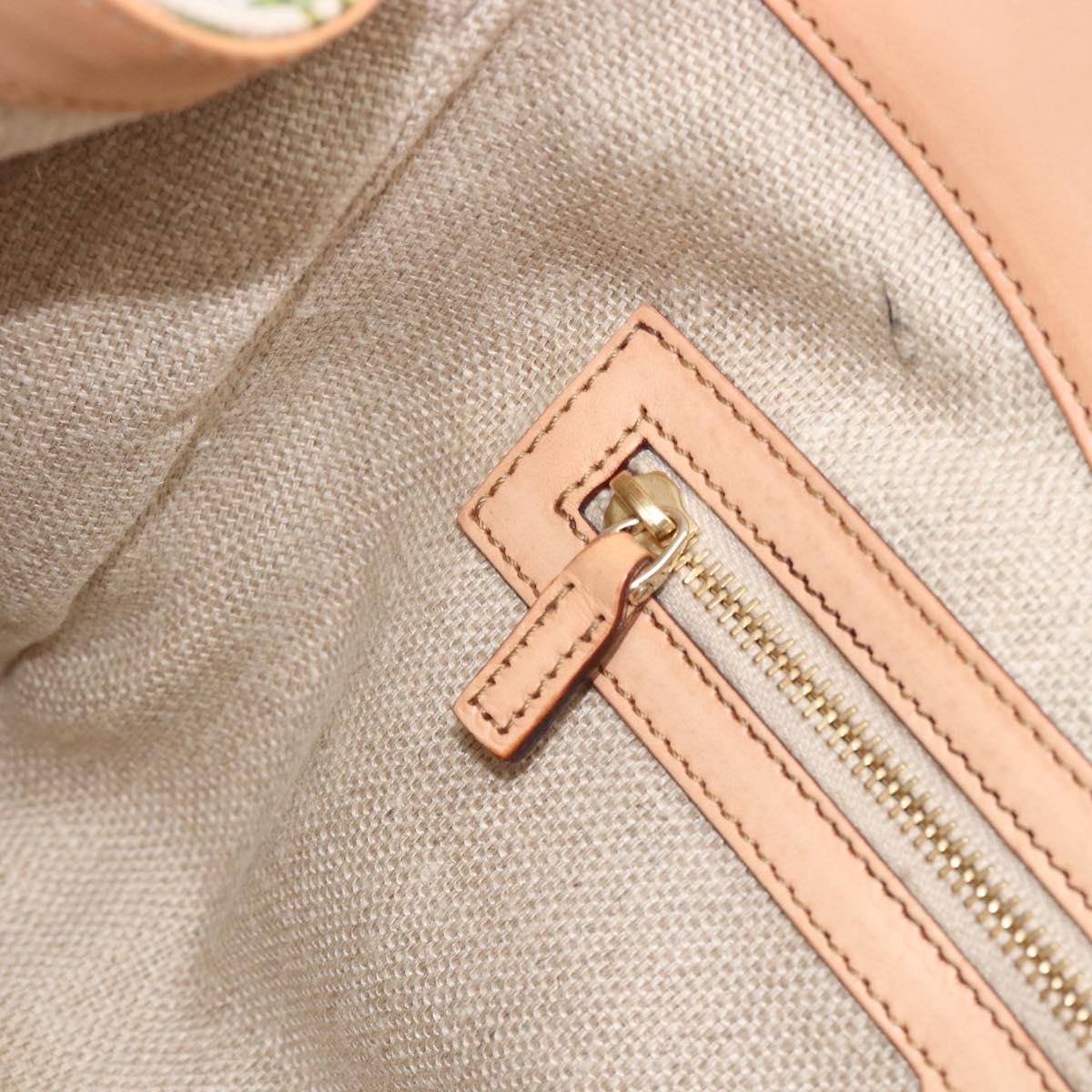 GUCCI New Jackie Flora Shoulder Bag Canvas Multicolor Gold 145819 Auth 202962V
