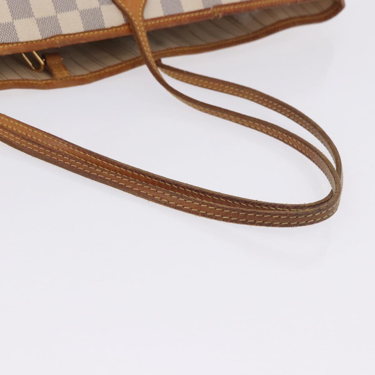 LOUIS VUITTON Damier Azur Neverfull GM Tote Bag N41360 LV Auth 202966