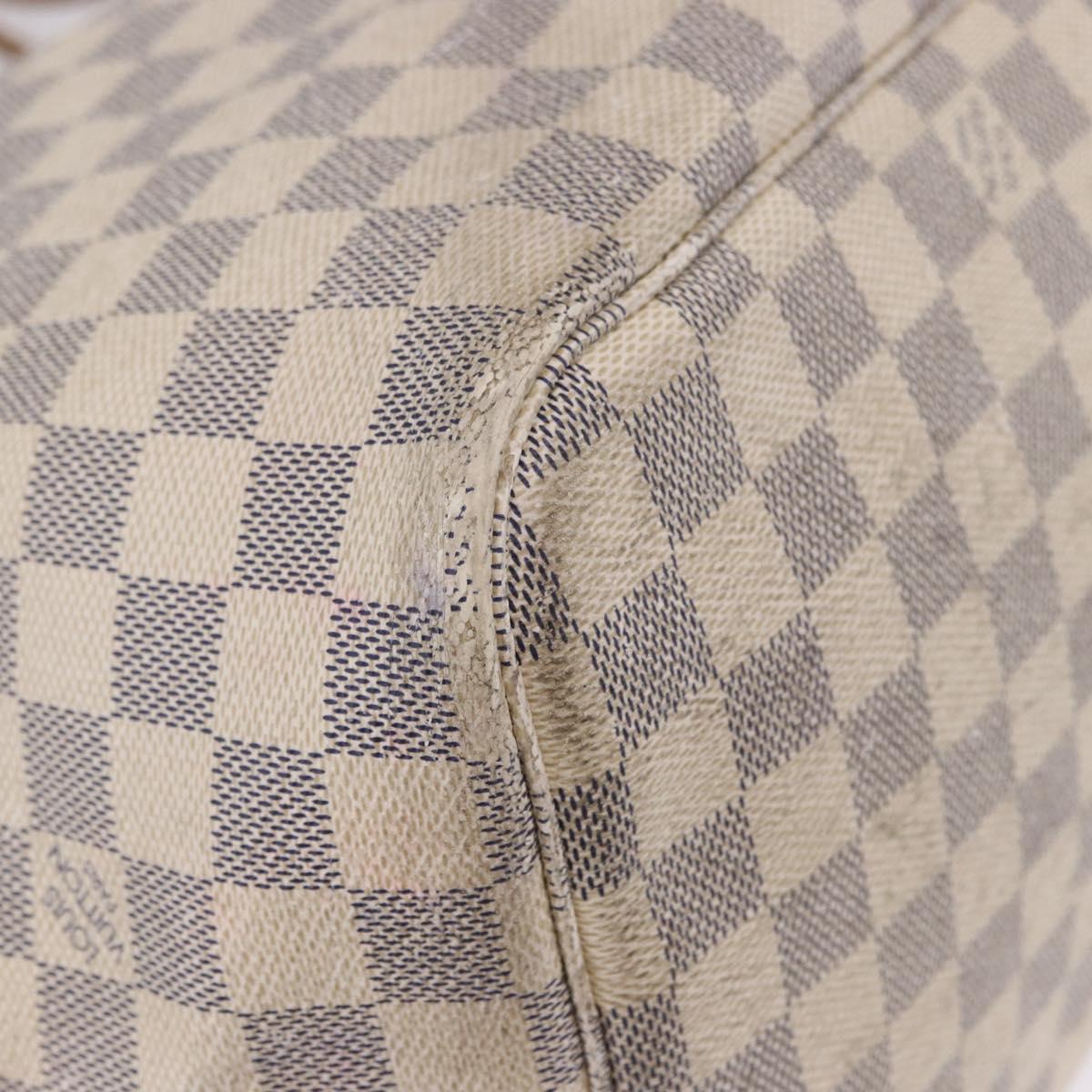 LOUIS VUITTON Damier Azur Neverfull GM Tote Bag N41360 LV Auth 202966