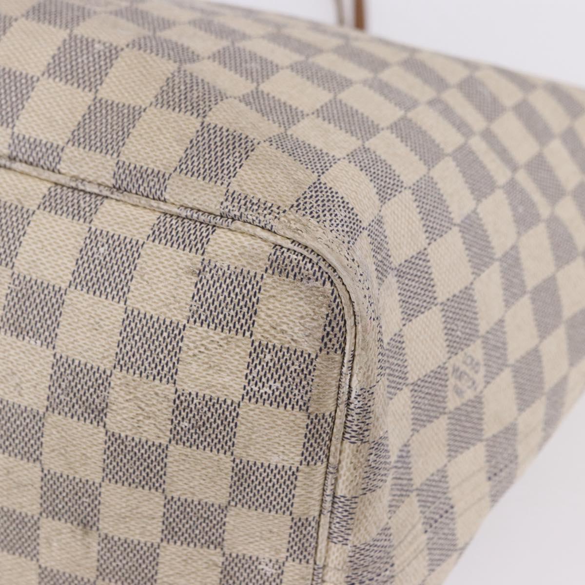LOUIS VUITTON Damier Azur Neverfull GM Tote Bag N41360 LV Auth 202966