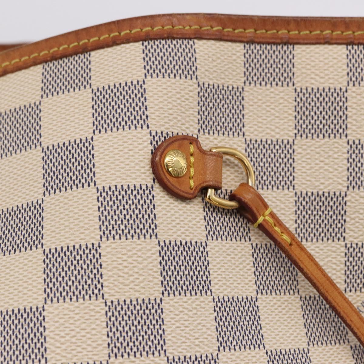 LOUIS VUITTON Damier Azur Neverfull GM Tote Bag N41360 LV Auth 202966