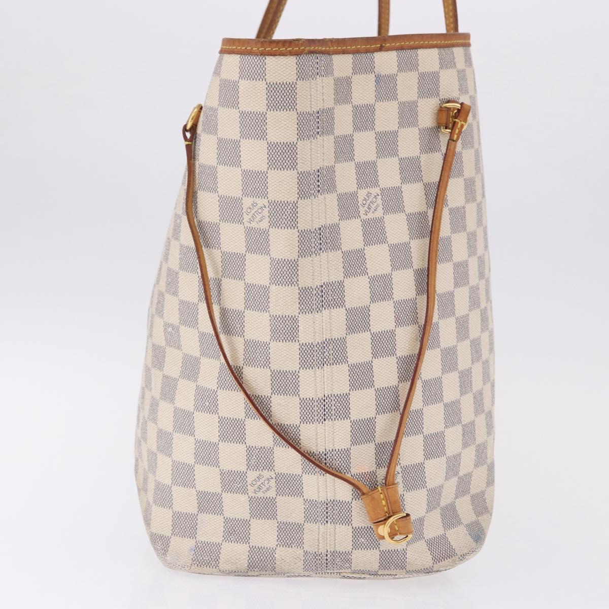 LOUIS VUITTON Damier Azur Neverfull GM Tote Bag N41360 LV Auth 202966