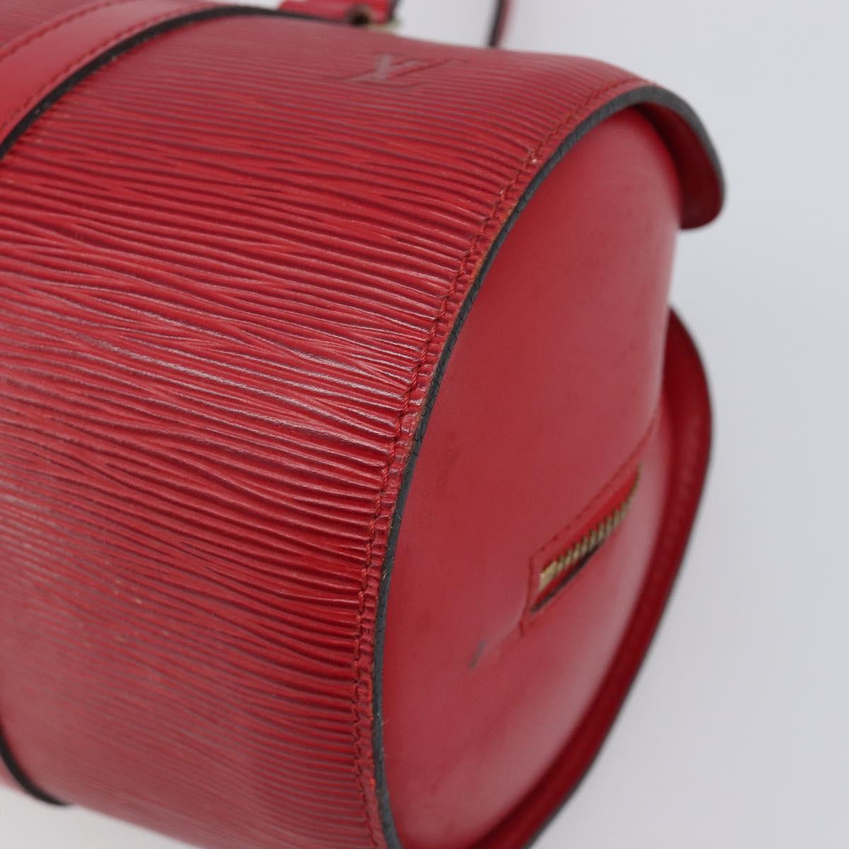 LOUIS VUITTON Epi Soufflot Hand Bag Red M52227 LV Auth 202967