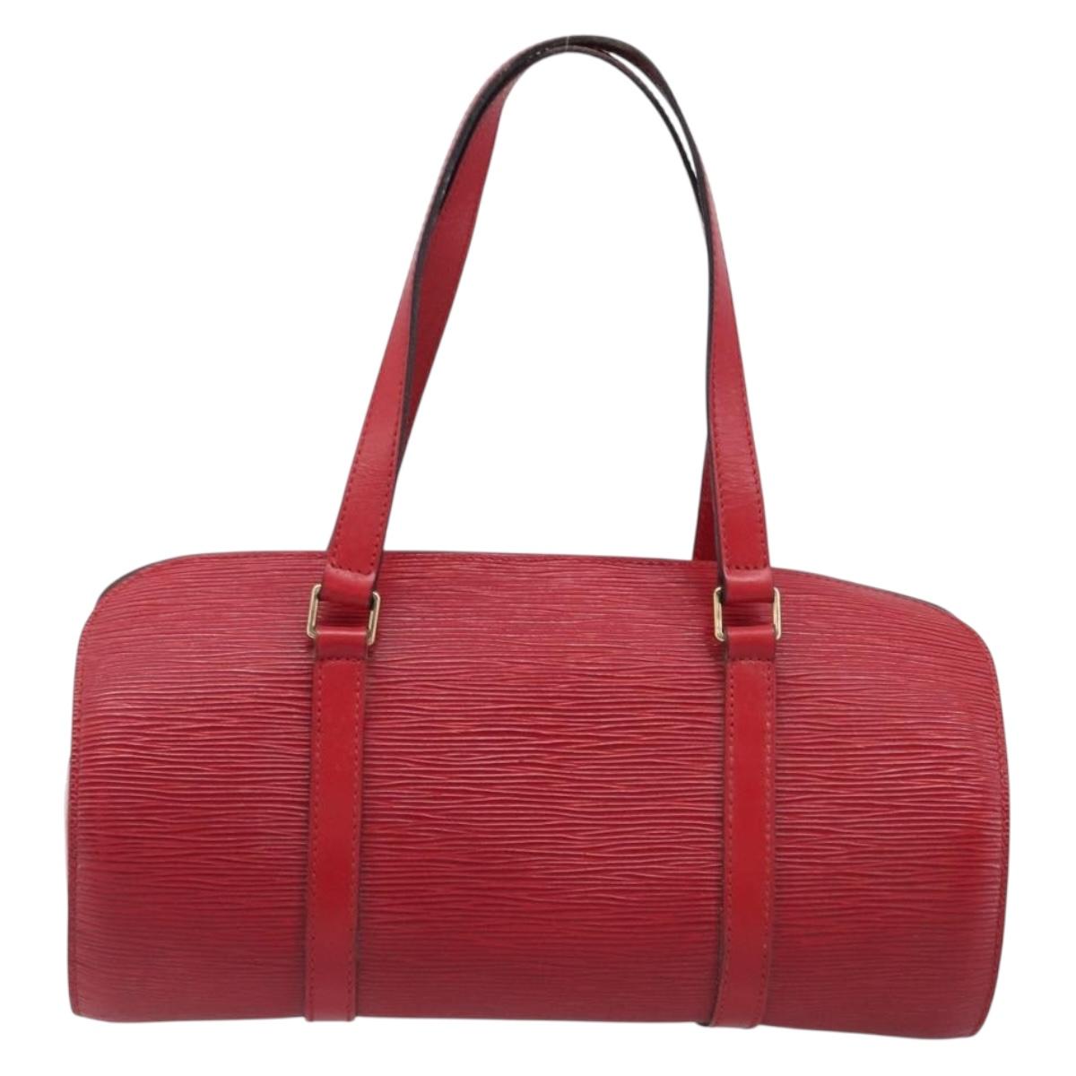 LOUIS VUITTON Epi Soufflot Hand Bag Red M52227 LV Auth 202967