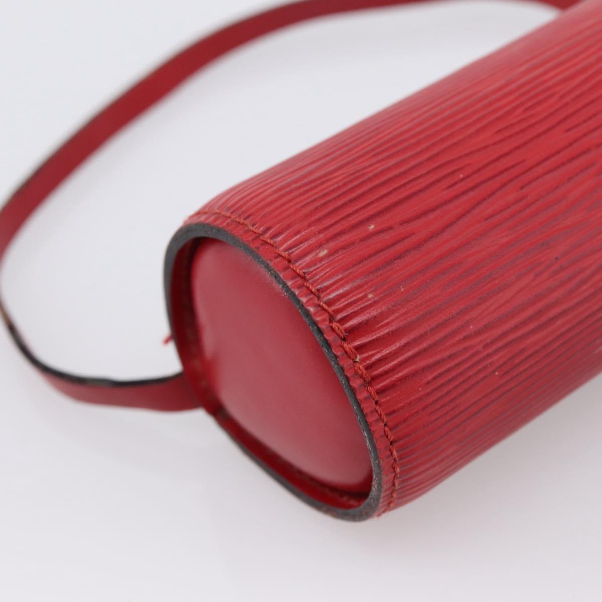 LOUIS VUITTON Epi Soufflot Pouch Accessory Pouch Red LV Auth 202968